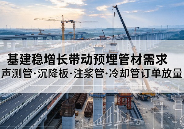 昭平基建稳增长带动预埋监测管材需求，声测管、沉降板、注浆管订单持续放量