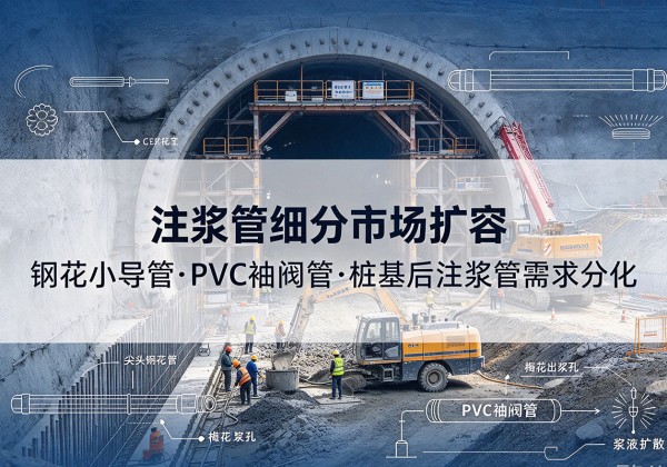 昭平注浆管细分市场扩容，隧道钢花小导管、PVC 袖阀管、桩基后注浆管需求分化